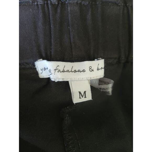 Young Fabulous & Broke Halsey Cargo Joggers Size Med Black Modal Elastic Waist - Picture 10 of 11